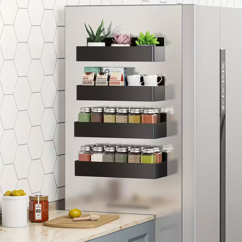 Wall-Mounted Spice Rack - Kitchen Organizer.
